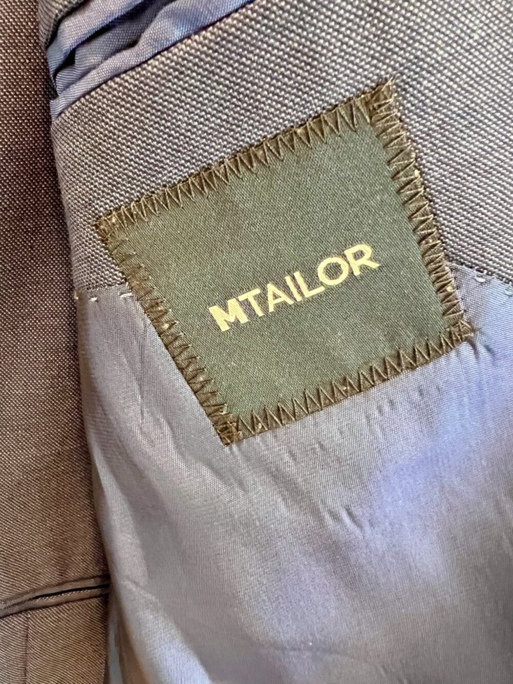 M Tailor Men’s Blue Suit 52L Jacket 46W 32L Pants Two Piece - Picture 2 of 3